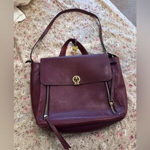 FOSSIL Amelia Brown Leather Top Handle /Shoulder Bag
